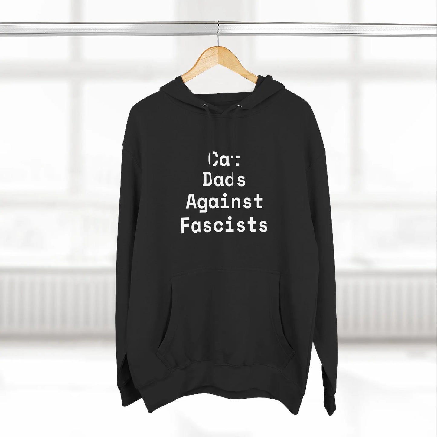 Cat Dads Against Fascists Hoodie Printify