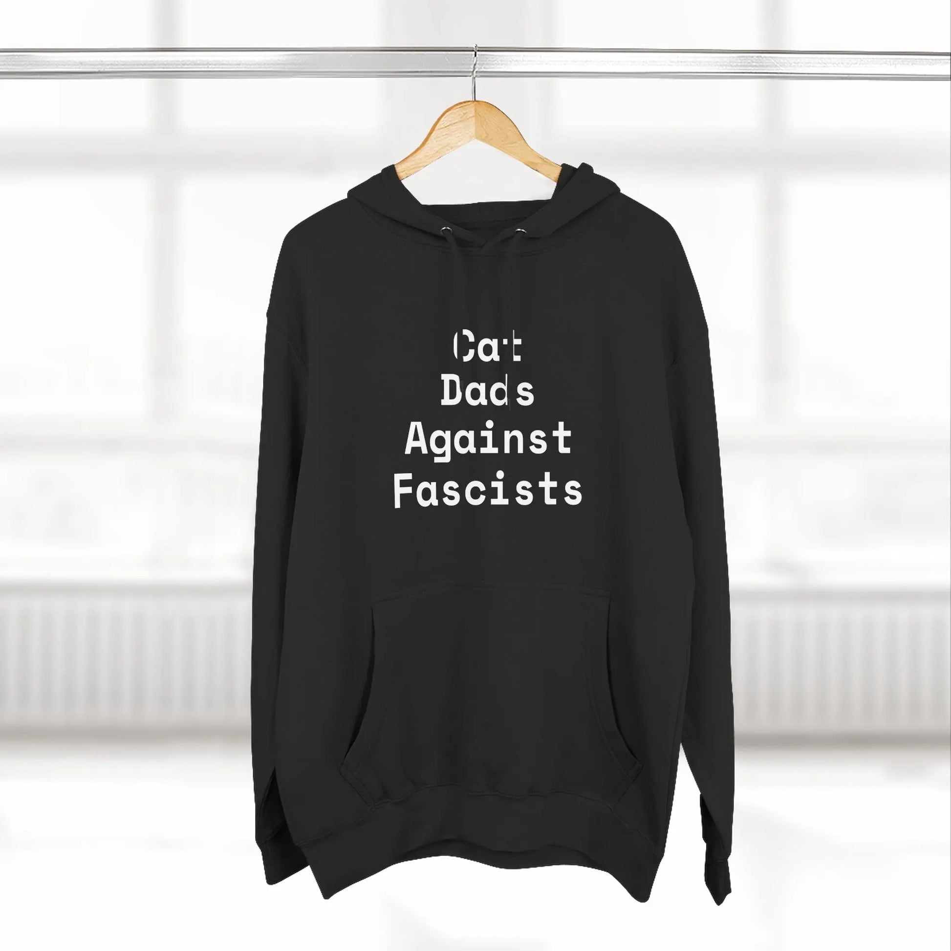 Cat Dads Against Fascists Hoodie Printify