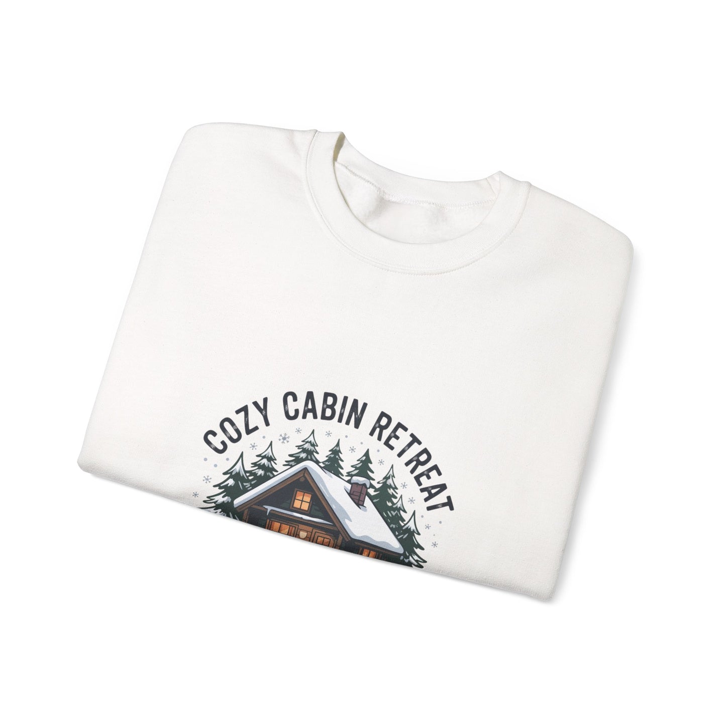 Cozy Cabin Retreat Sweatshirt | cabin vibes shirt, pine tree sweatshirt Printify