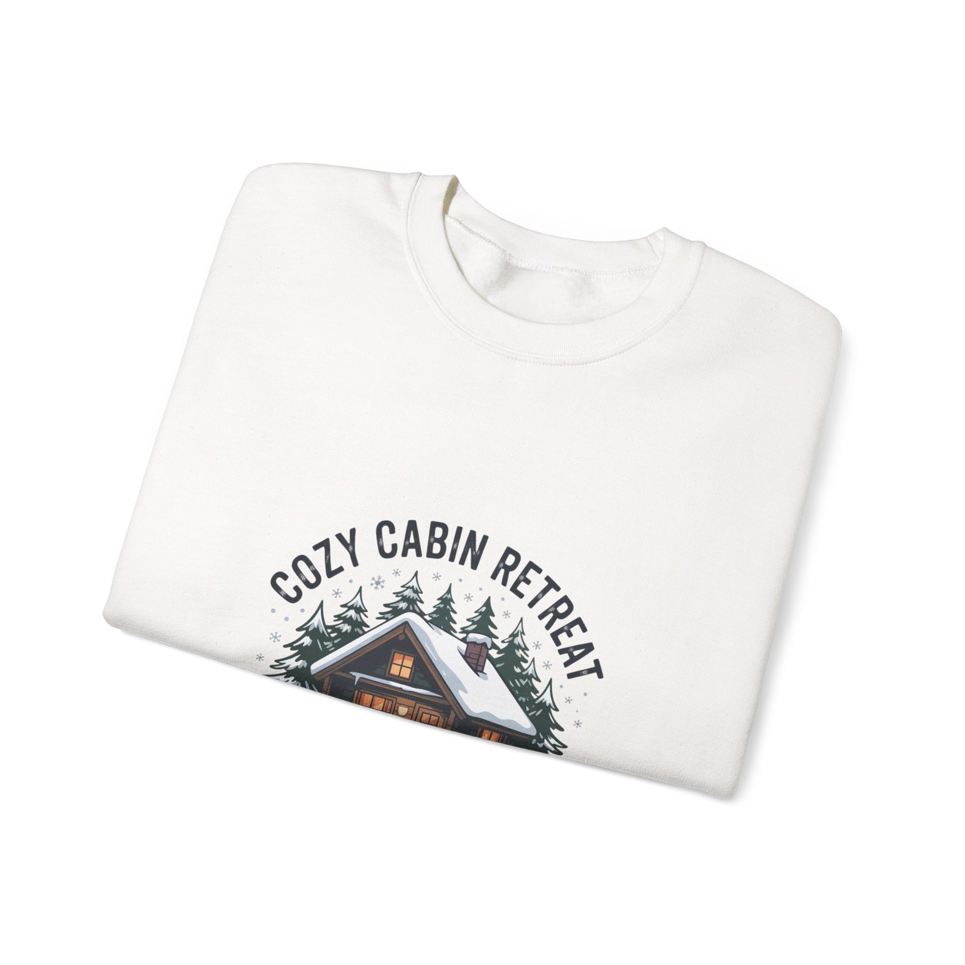 Cozy Cabin Retreat Sweatshirt | cabin vibes shirt, pine tree sweatshirt Printify