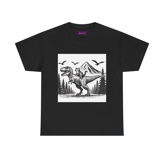 Dinosaur Cat Tee Printify