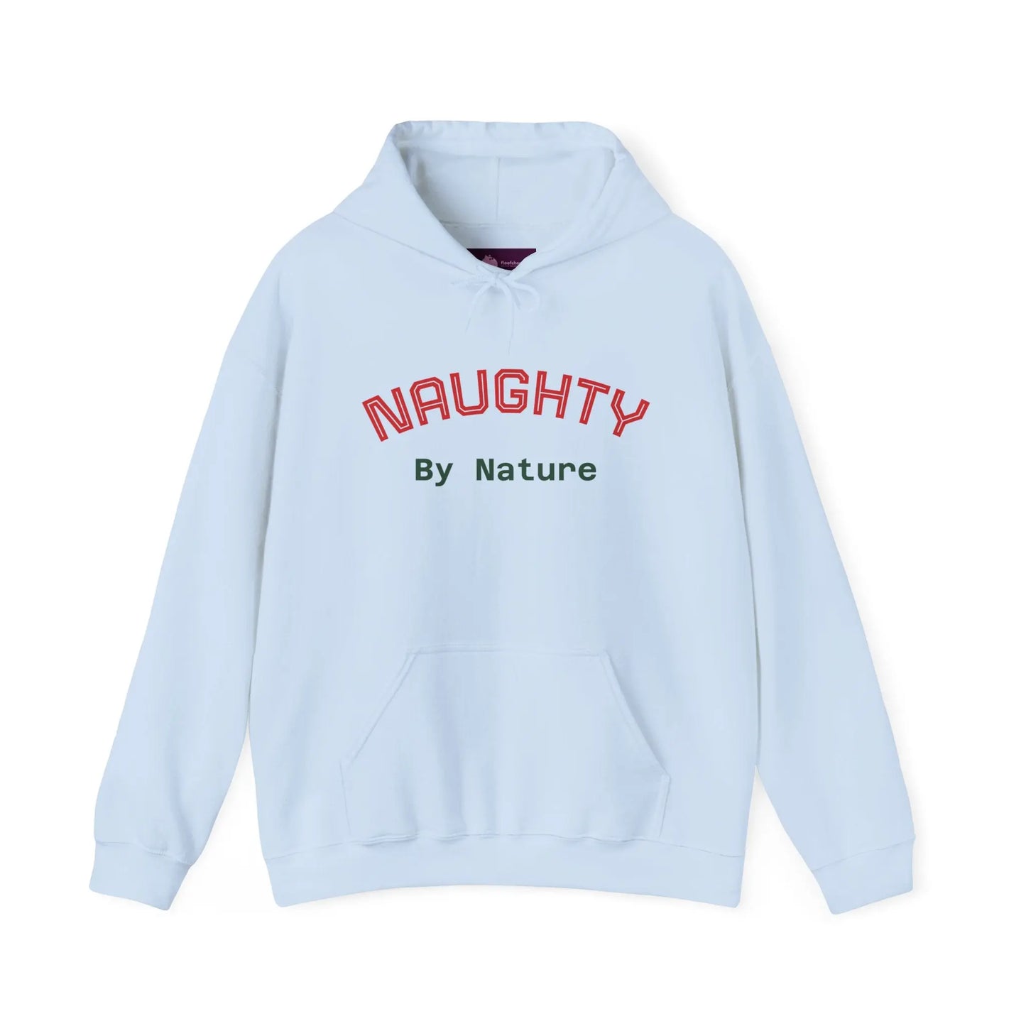 Naughty By Nature Hoodie – Cozy Casual Graphic Hooded Sweatshirt Printify