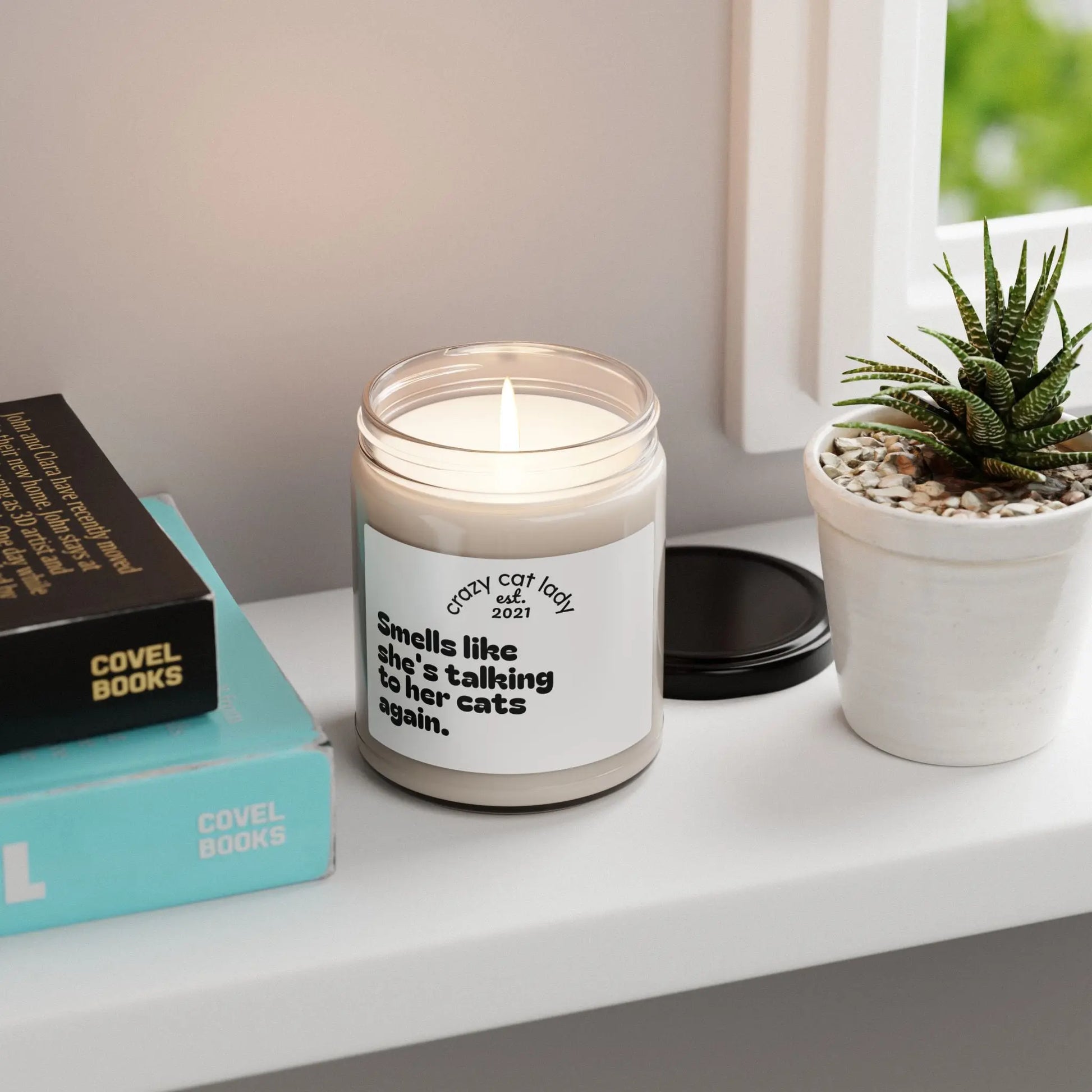 Scented Soy Candle for Cat Lovers, Perfect Gift for Crazy Cat Lady, Home Décor, Cat Lover's Gift, Relaxation Candle, Gift for Pet Owners Printify