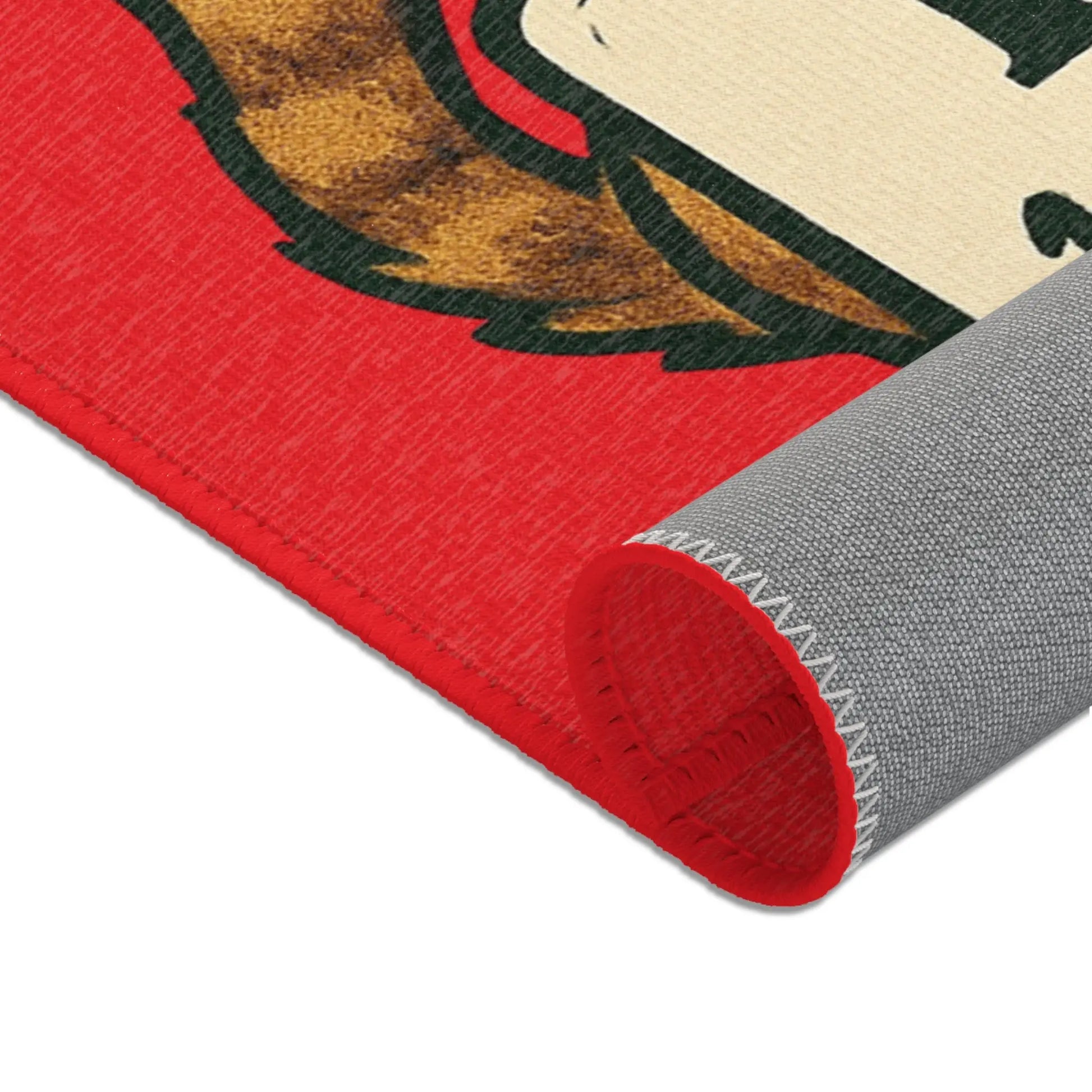 Christmas Cat Area Rug — ‘Nice, Naughty’ Funny Holiday Doormat Printify