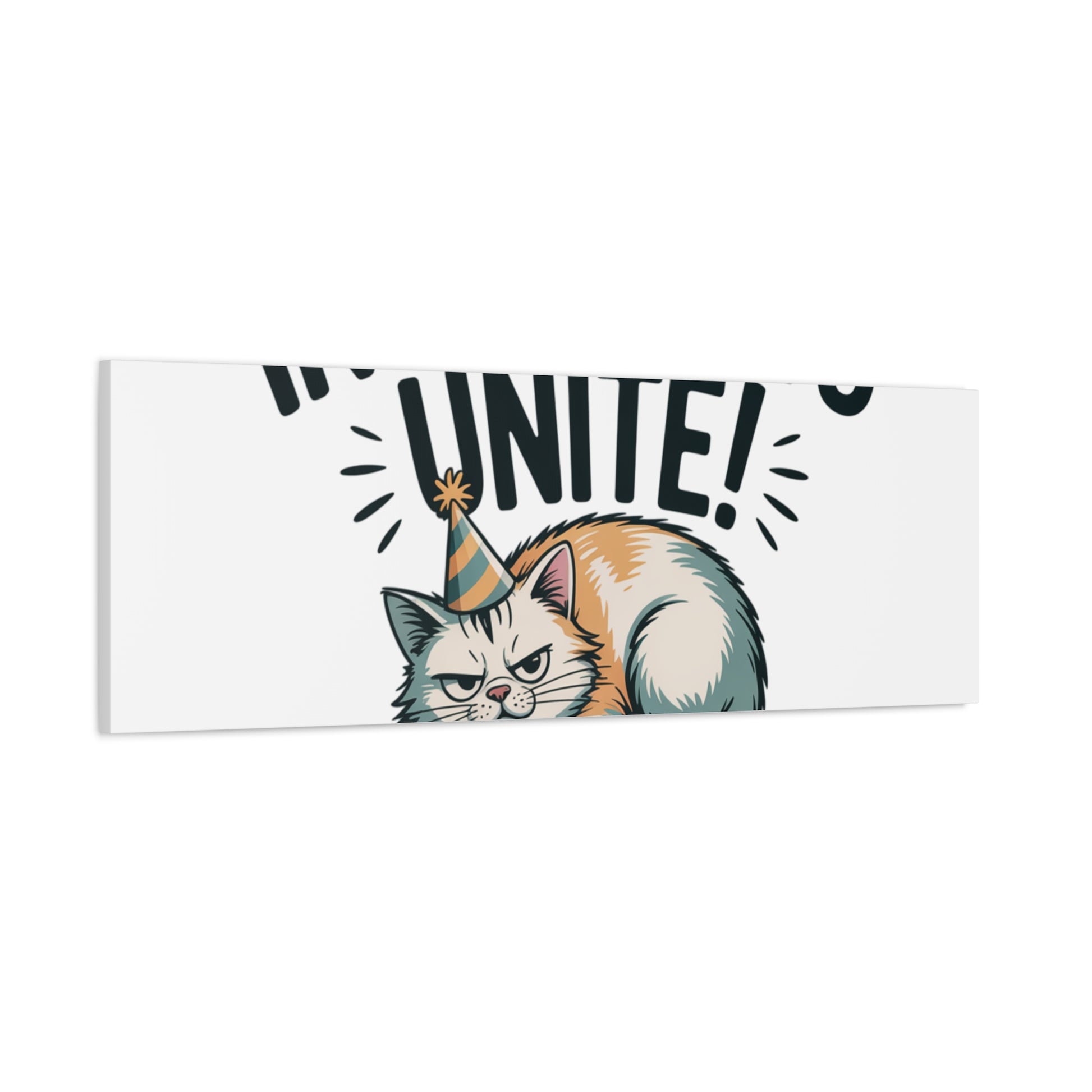 Introverts Unite (In the Corner) Matte Canvas | Funny Holiday Decor, Party Survival Humor Printify