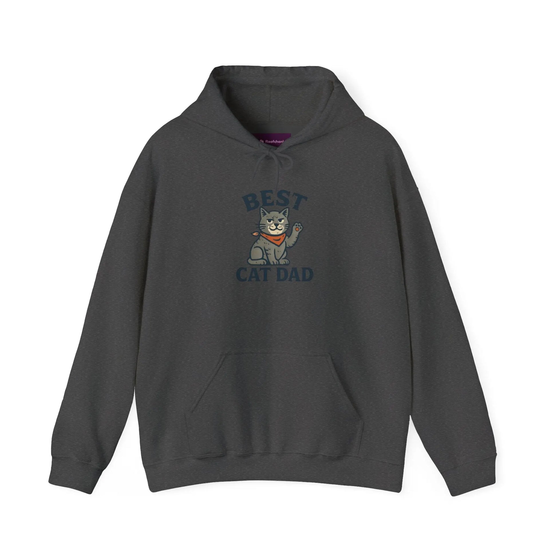 Best Cat Dad Hooded Sweatshirt, Cat Lover Gift, Funny Sweatshirt, Pet Dad Apparel, Cozy Cat Dad Hoodie Printify