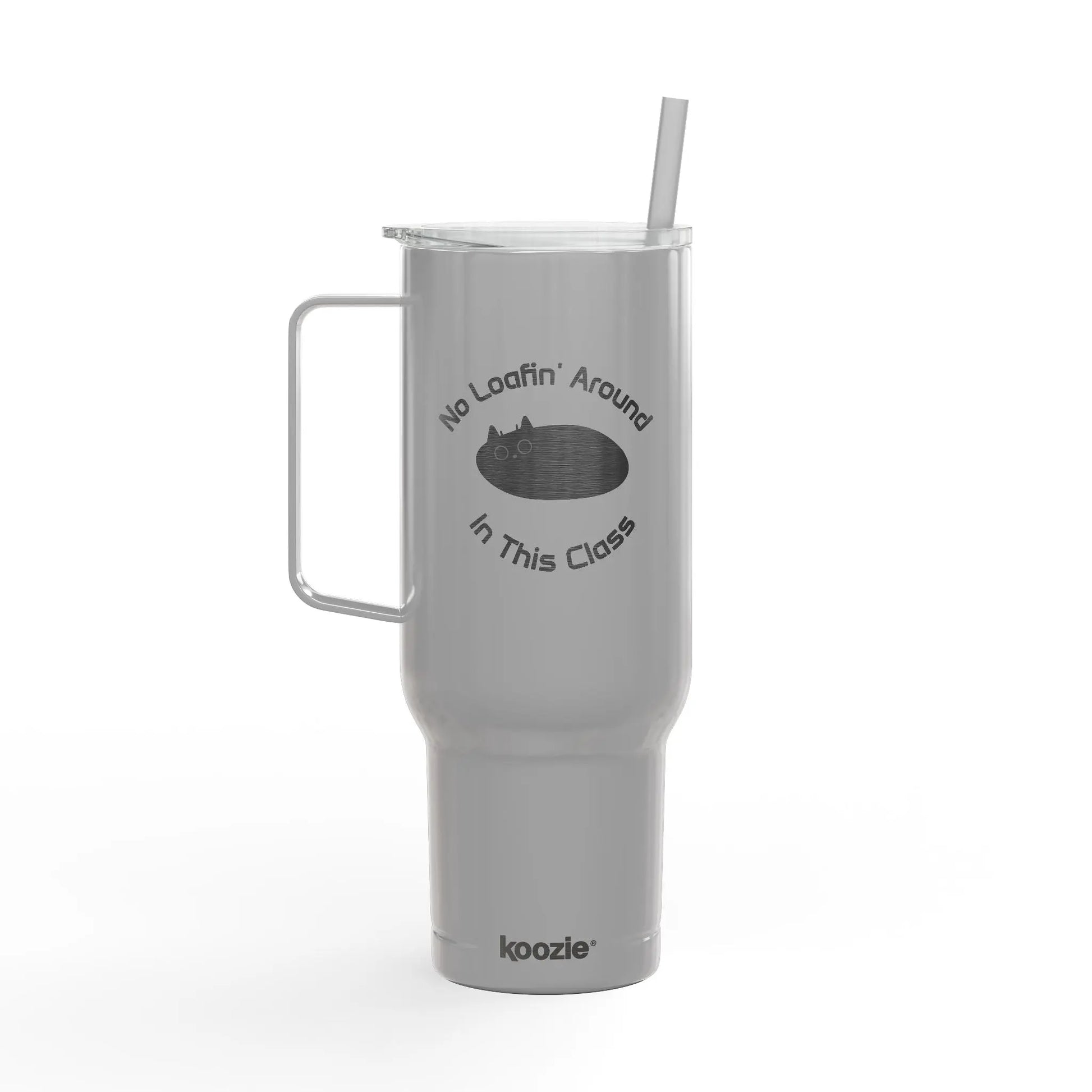 No Loafin' Around in Class Cat Lover Insulated Tumbler, 40oz Printify