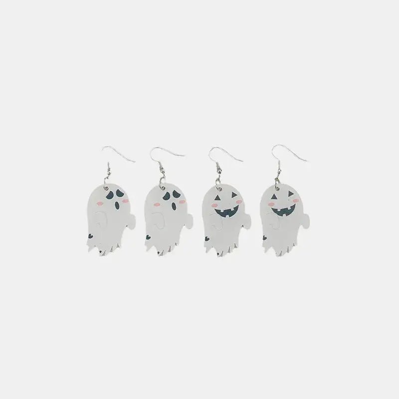 2 Piece Alloy Acrylic Ghost Dangle Earrings - FloofChonk