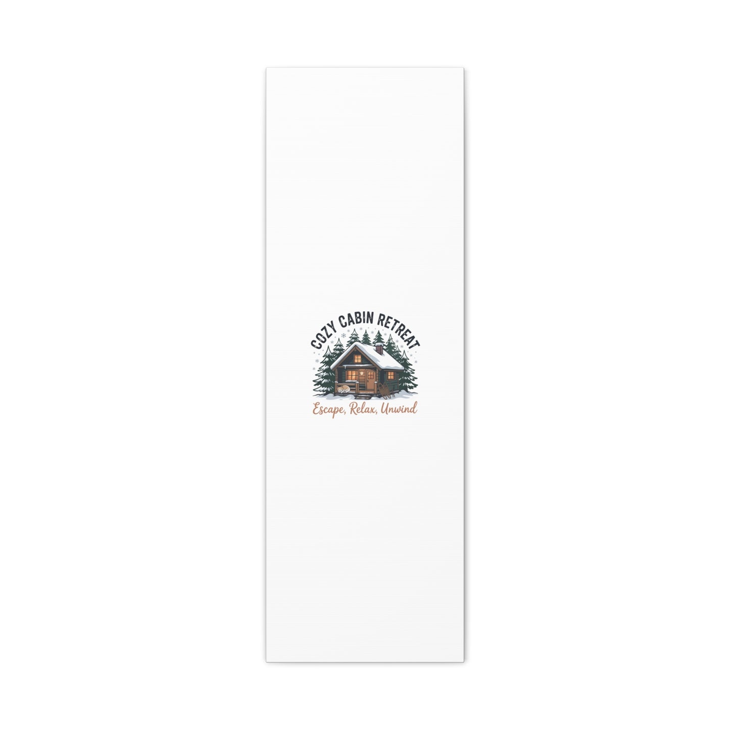 Cozy Cabin Retreat Log Cabin Art Print | Matte Canvas Stretched, 1.25" Printify