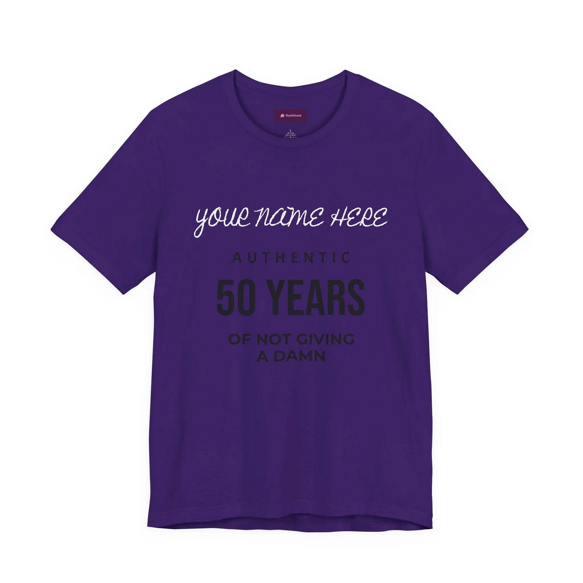 50 Years of Not Giving a Damn T-Shirt — Custom Name 50th Birthday Tee Printify