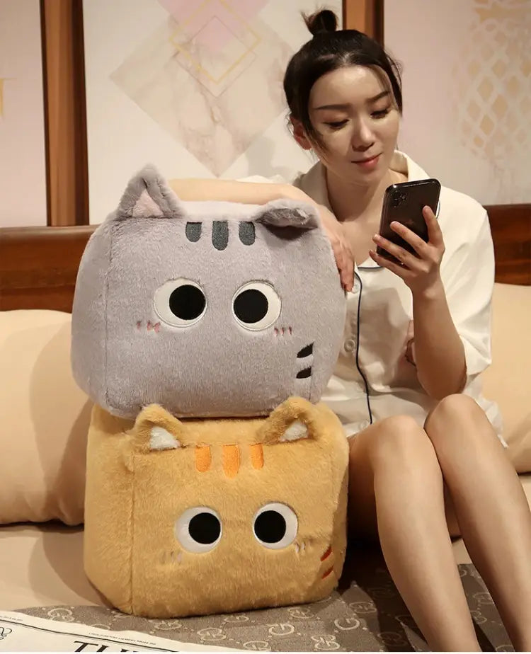 Square Cat Doll Sleeping Pillow Plush Toy