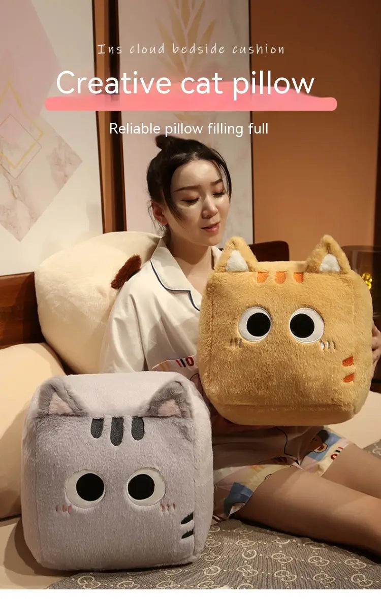 Square Cat Doll Sleeping Pillow Plush Toy