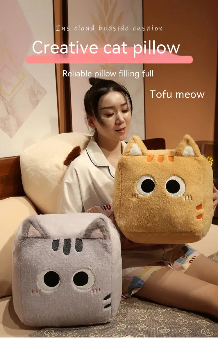 Square Cat Doll Sleeping Pillow Plush Toy