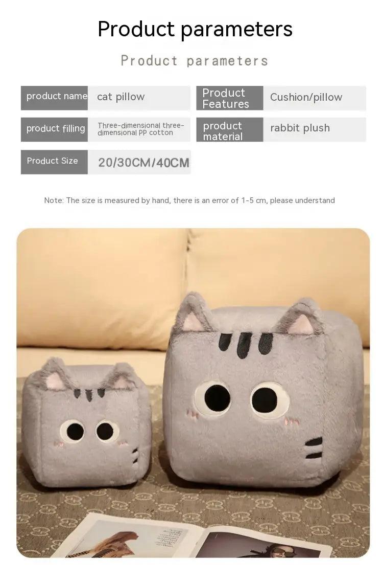 Square Cat Doll Sleeping Pillow Plush Toy