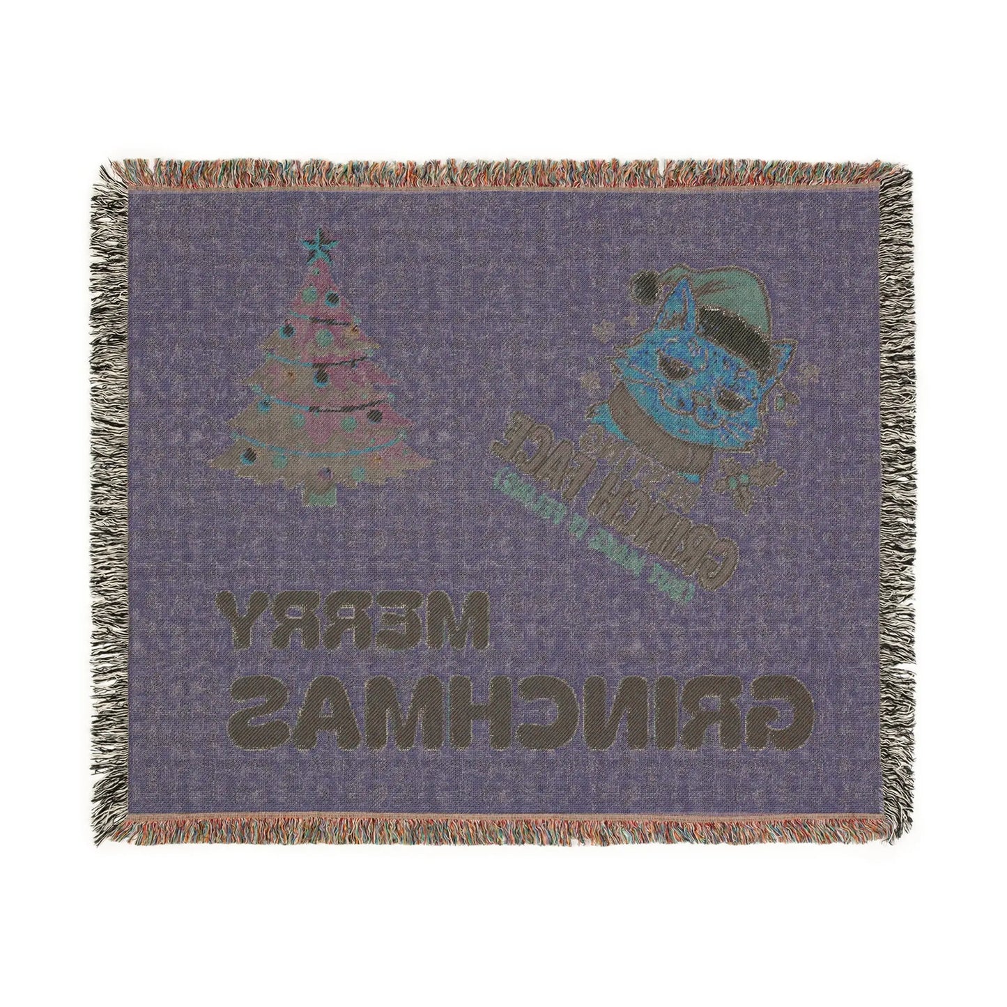 Woven Blanket - Merry Grinchmas Holiday Decor Printify