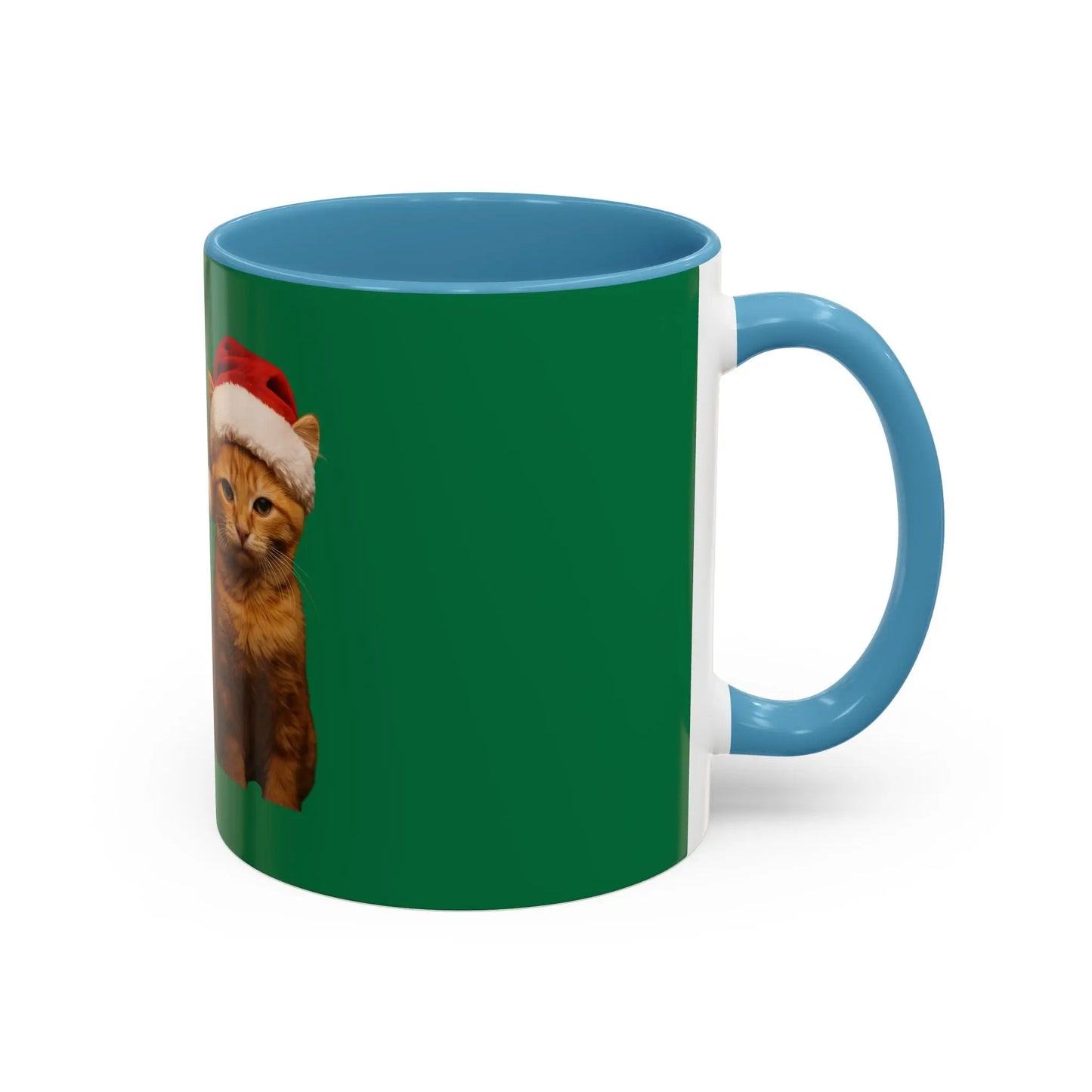 Christmas Cat Accent Mug - Personalized 'On the Naughty List' Mug Printify
