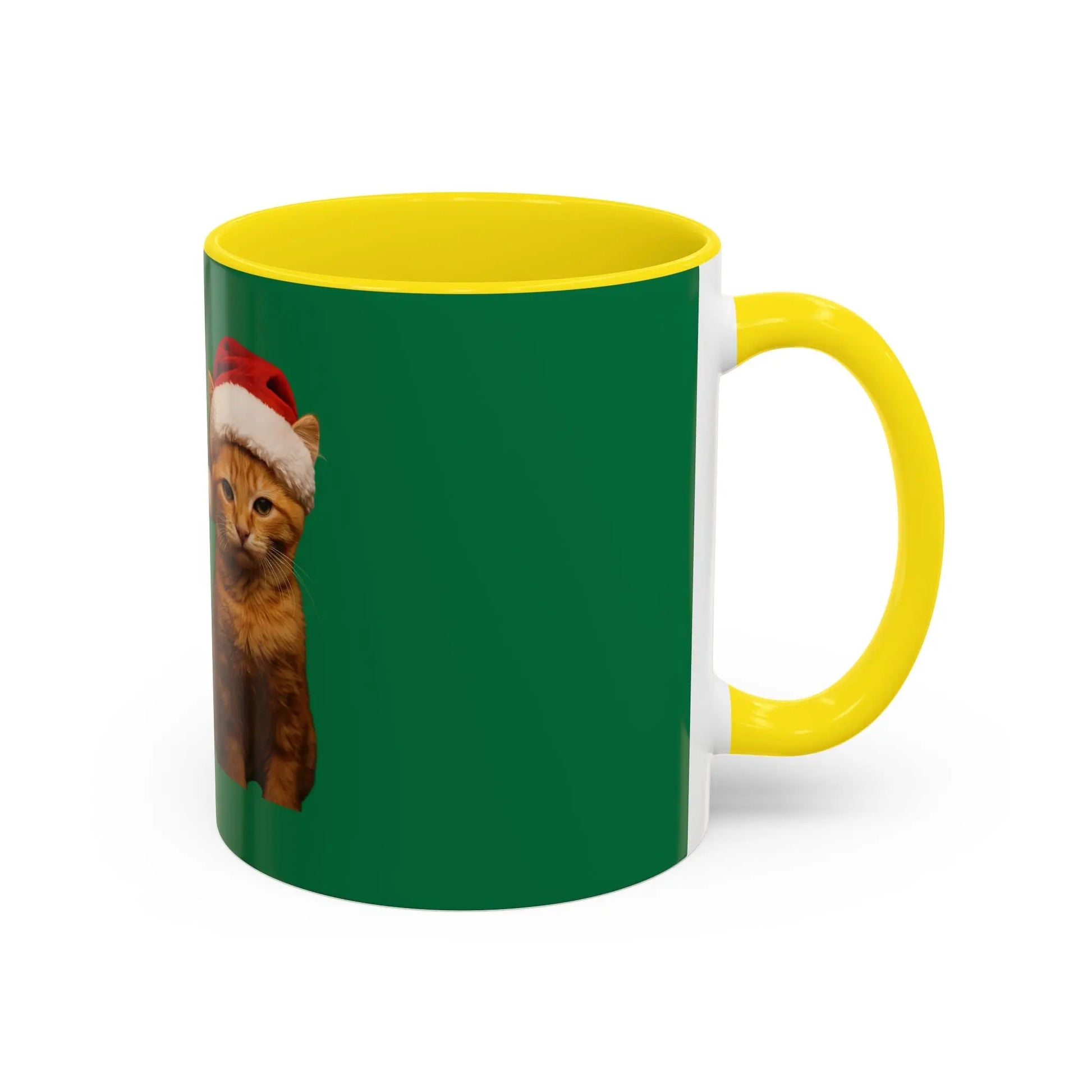 Christmas Cat Accent Mug - Personalized 'On the Naughty List' Mug Printify