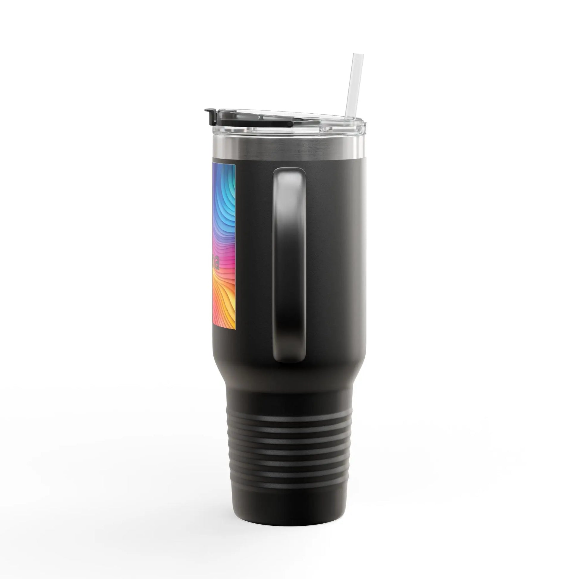 Personalized 40oz Travel Mug, Vibrant Color Wave, Gift for Coffee Lovers, Road Trips, Insulated Tumbler Printify