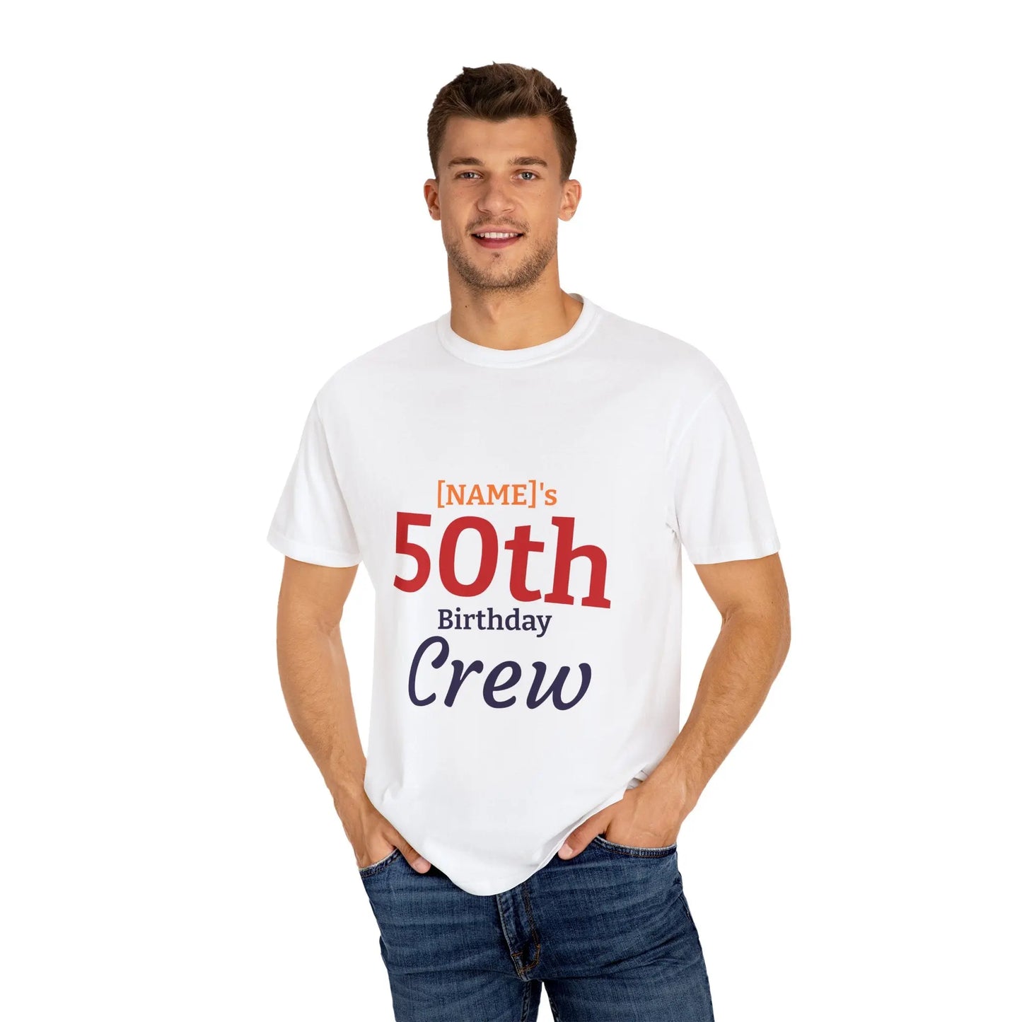 Crew T-Shirt - 'Still Spinning at 50' Retro Boombox Tee Printify