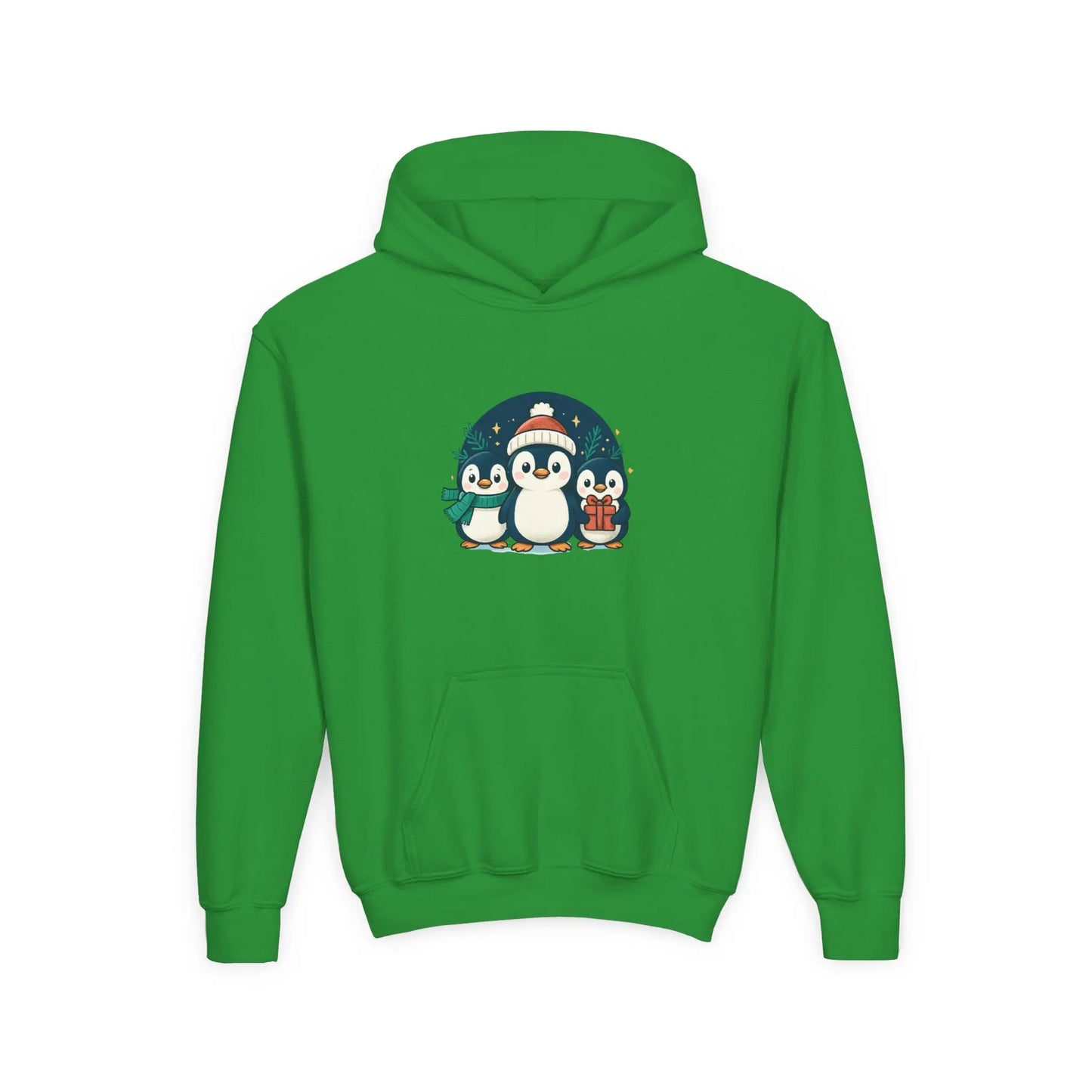 Kids Penguin Family Hoodie — Cute Holiday Winter Graphic Sweatshirt Printify