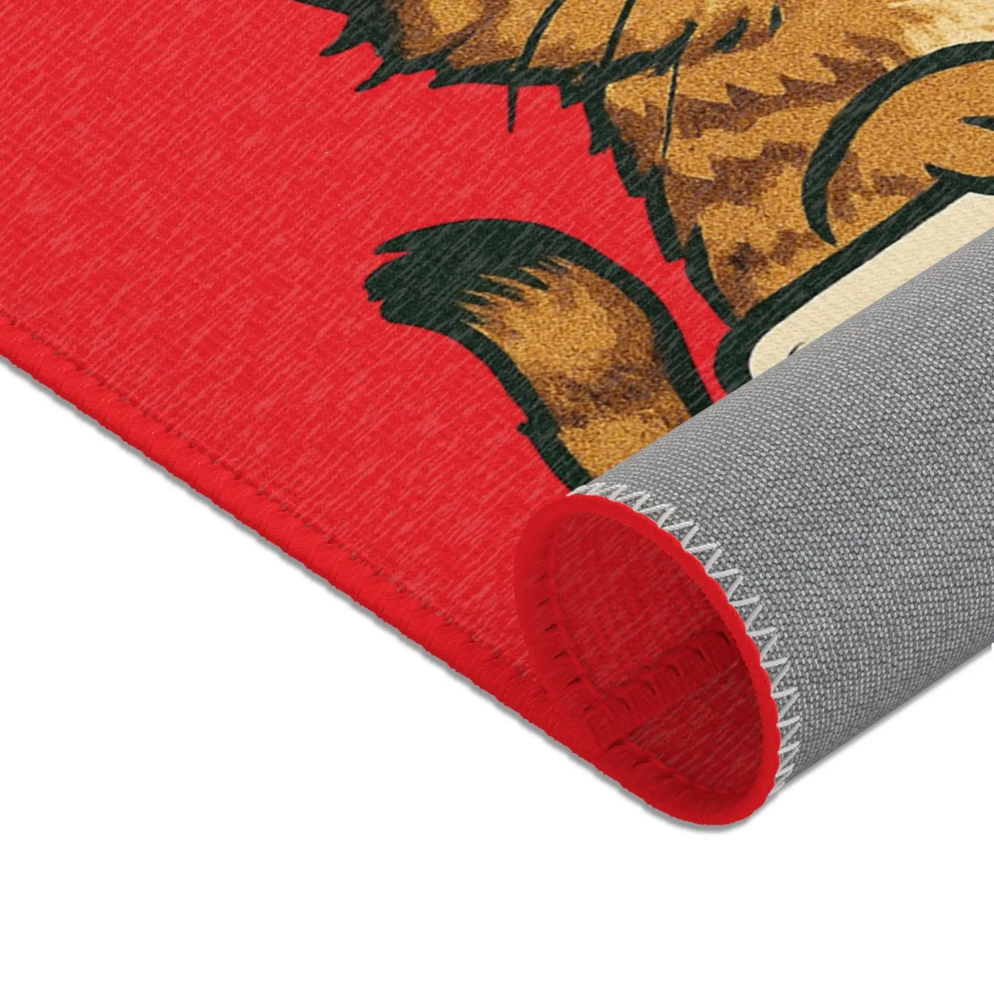 Christmas Cat Area Rug — ‘Nice, Naughty’ Funny Holiday Doormat Printify