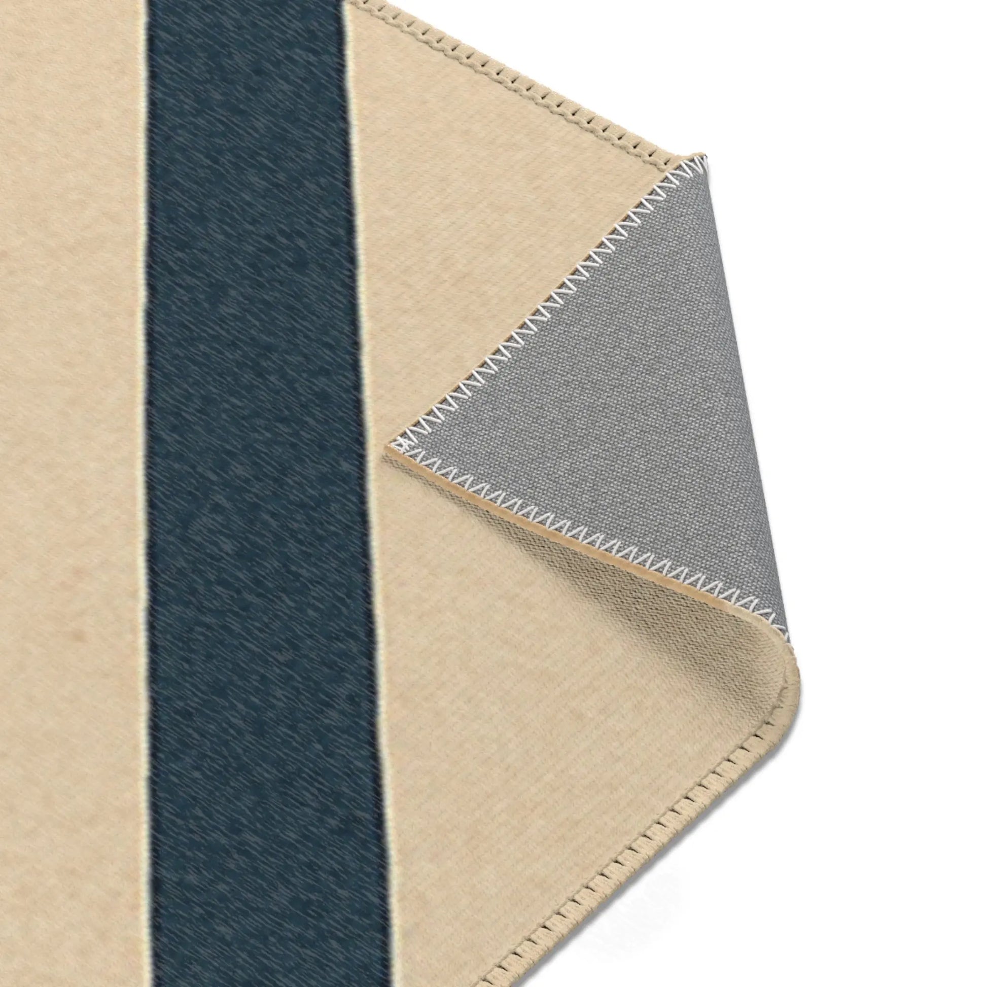 Mid-Century Geometric Area Rug — Retro Abstract Shapes in Teal, Mustard & Coral Printify