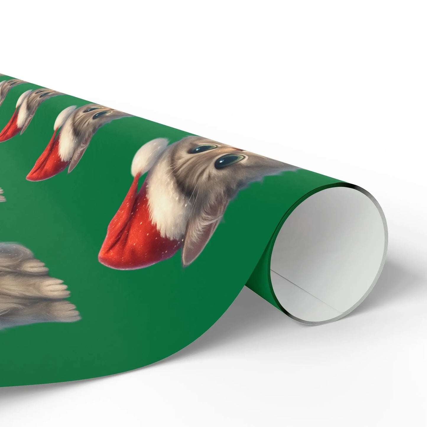 Wrapping Papers - Festive Holiday with Cute Santa Pets Printify