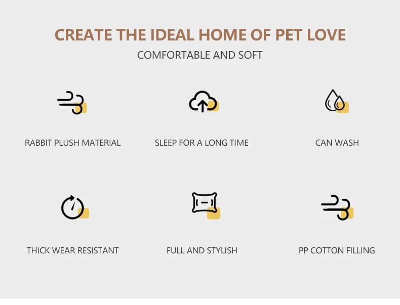 Plush Pet Sofa Bed - All-season Non-slip Bottom Durable And Scratch-resistant Suitable For Dogs And Cats