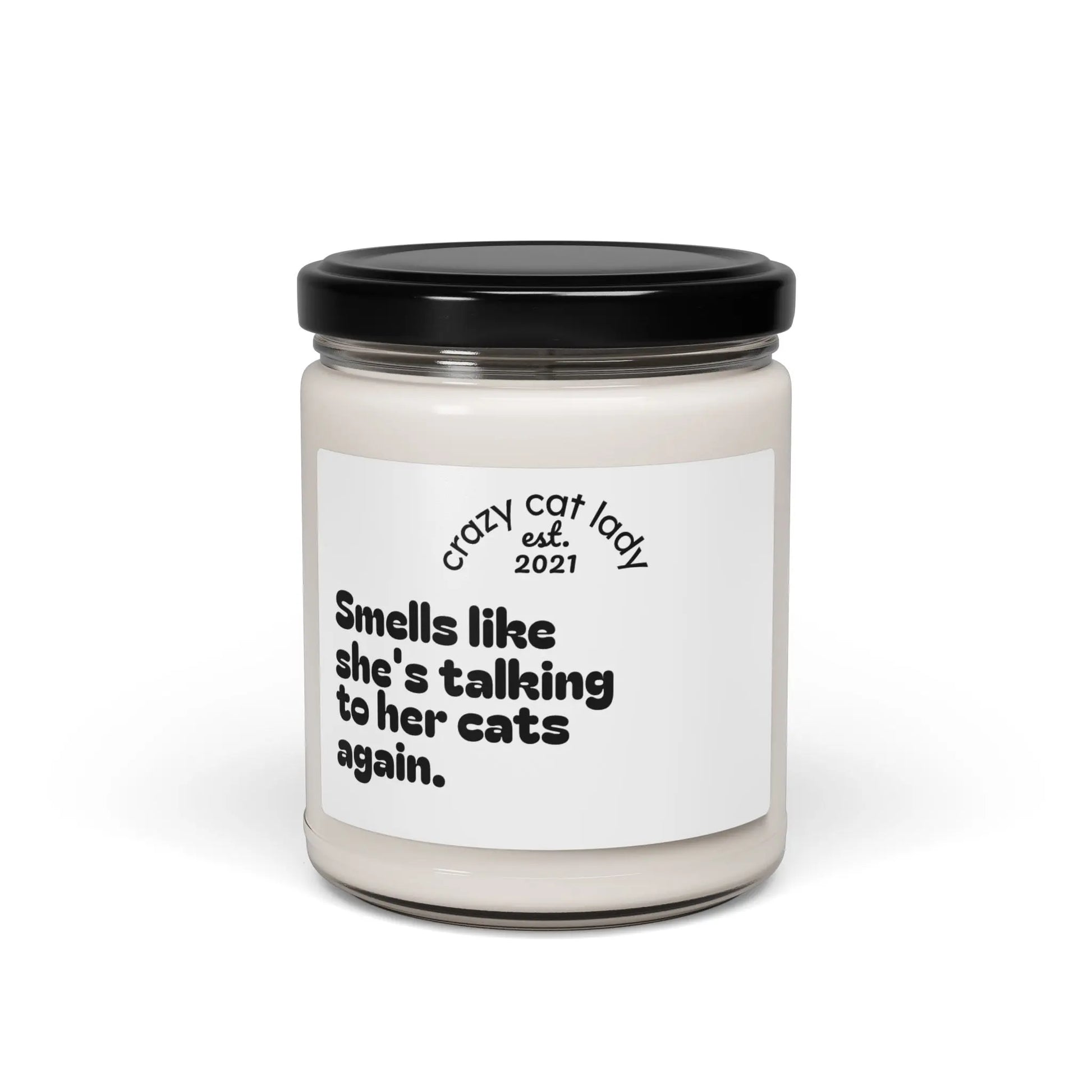 Scented Soy Candle for Cat Lovers, Perfect Gift for Crazy Cat Lady, Home Décor, Cat Lover's Gift, Relaxation Candle, Gift for Pet Owners Printify