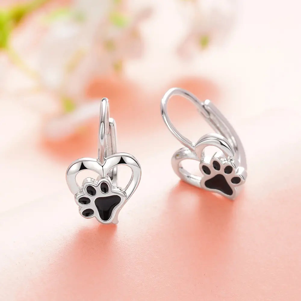 Love Cat’s Paw Earrings Female Dripping Cute