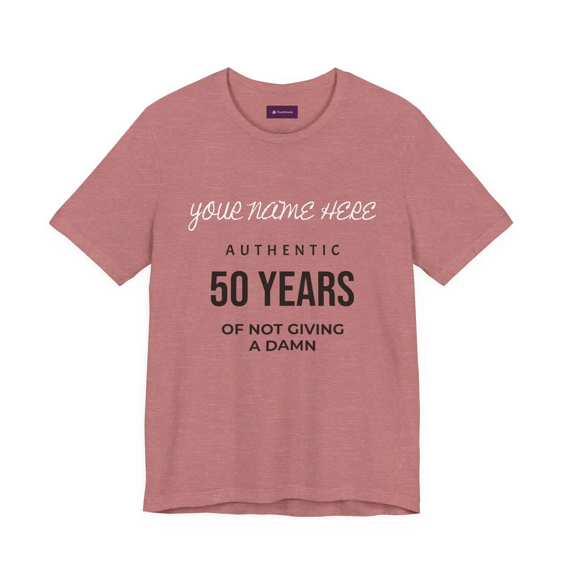 50 Years of Not Giving a Damn T-Shirt — Custom Name 50th Birthday Tee Printify