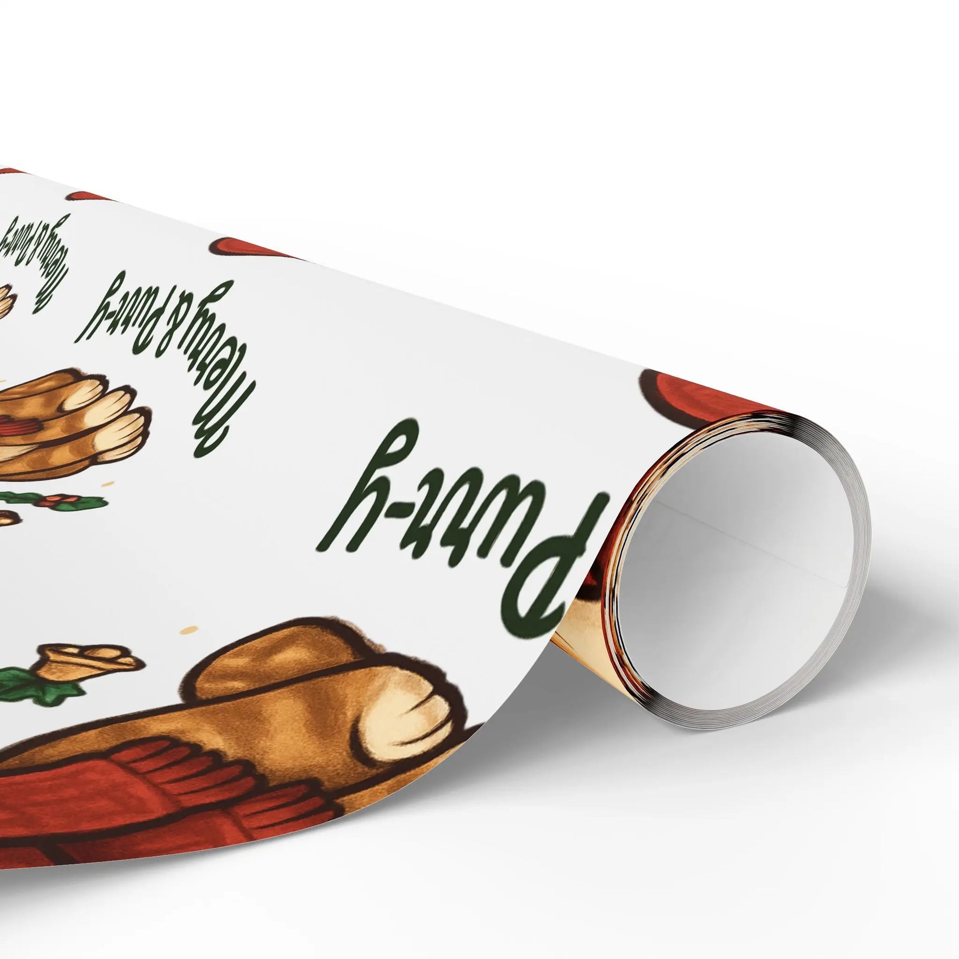 Wrapping Paper Roll - Festive Animal Printify