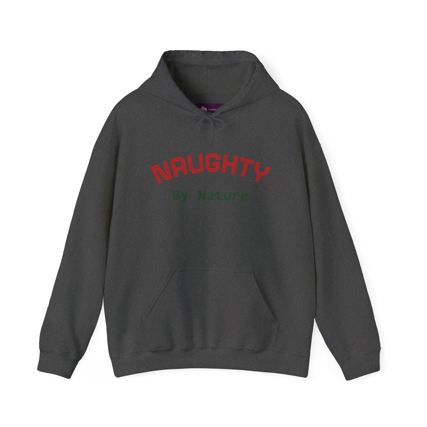 Naughty By Nature Hoodie – Cozy Casual Graphic Hooded Sweatshirt Printify