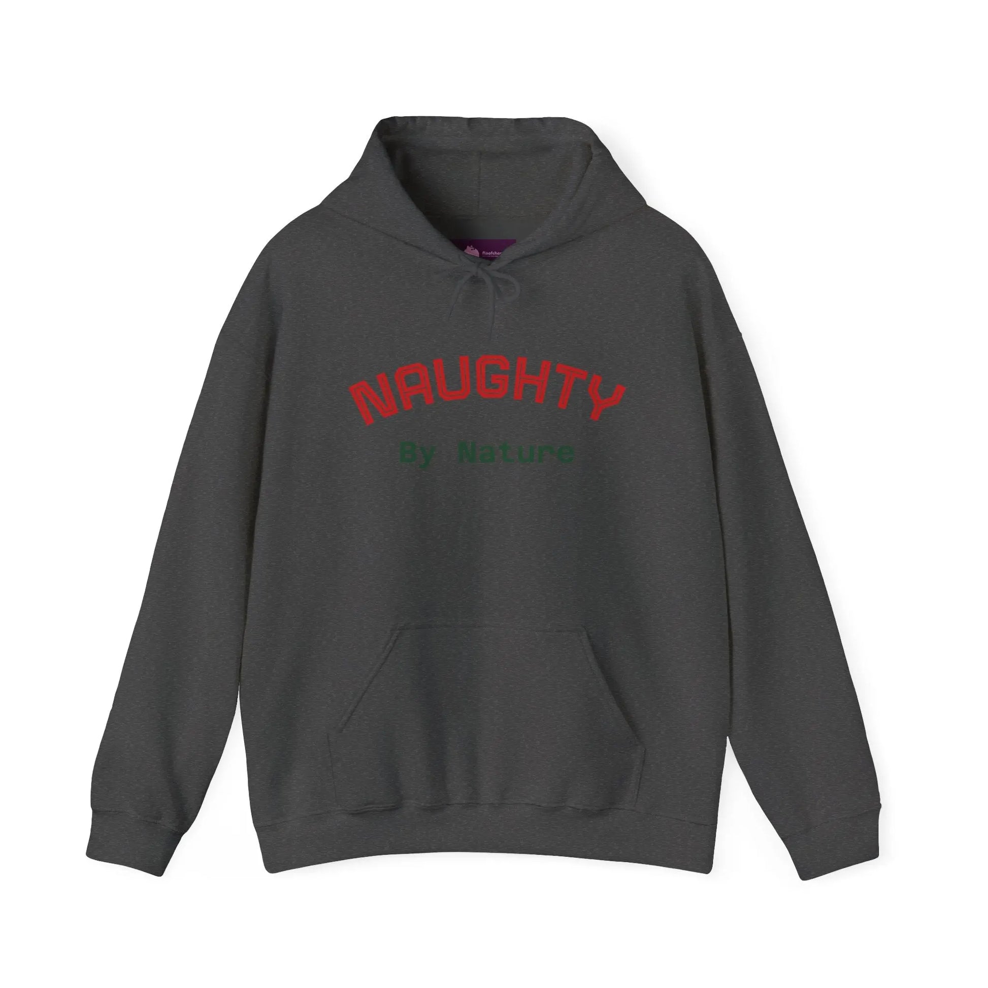 Naughty By Nature Hoodie – Cozy Casual Graphic Hooded Sweatshirt Printify