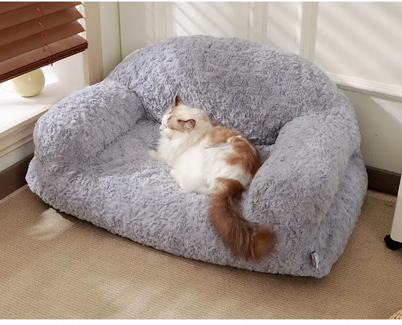 Plush Pet Sofa Bed - All-season Non-slip Bottom Durable And Scratch-resistant Suitable For Dogs And Cats