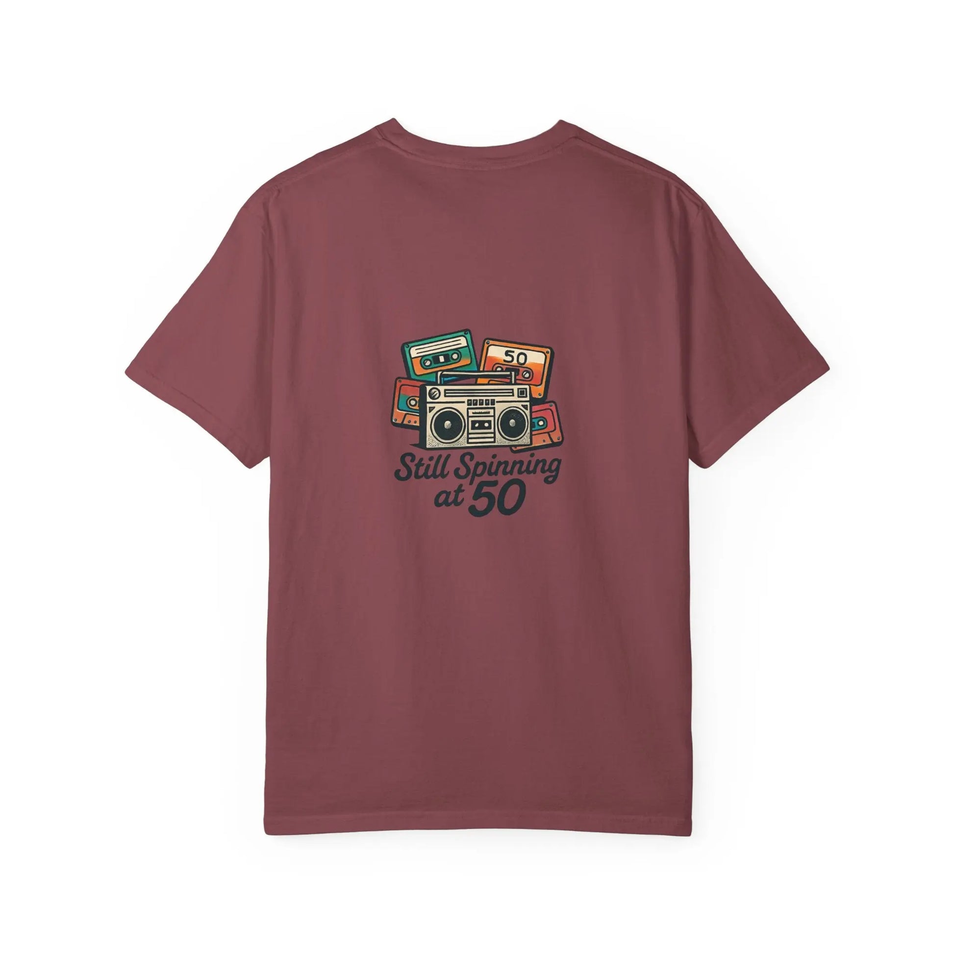 Crew T-Shirt - 'Still Spinning at 50' Retro Boombox Tee Printify