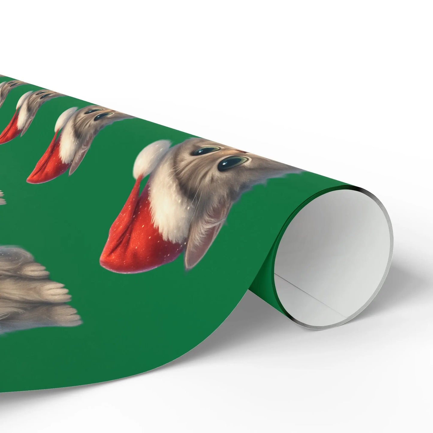 Wrapping Papers - Festive Holiday with Cute Santa Pets Printify