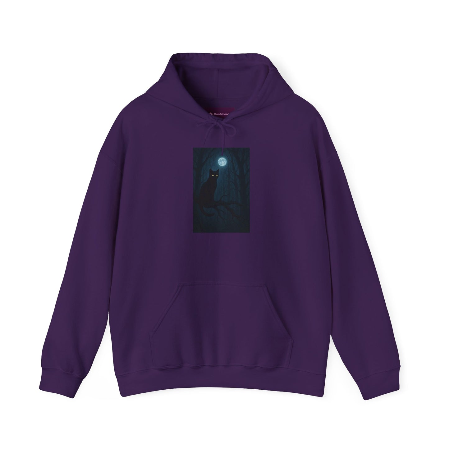 Mystical Cat Hoodie, Cozy Sweatshirt for Cat Lovers, Halloween Wear, Gift for Animal Lovers, Comfortable Casual Fashion