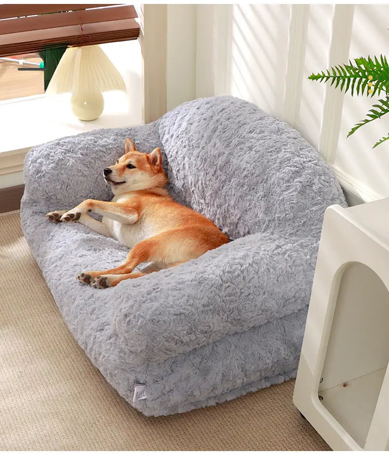 Plush Pet Sofa Bed - All-season Non-slip Bottom Durable And Scratch-resistant Suitable For Dogs And Cats
