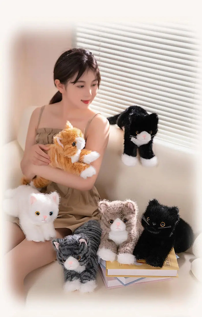 Simulation Cat Lying Style Doll Cute Plush Toy Ragdoll Home Ornaments