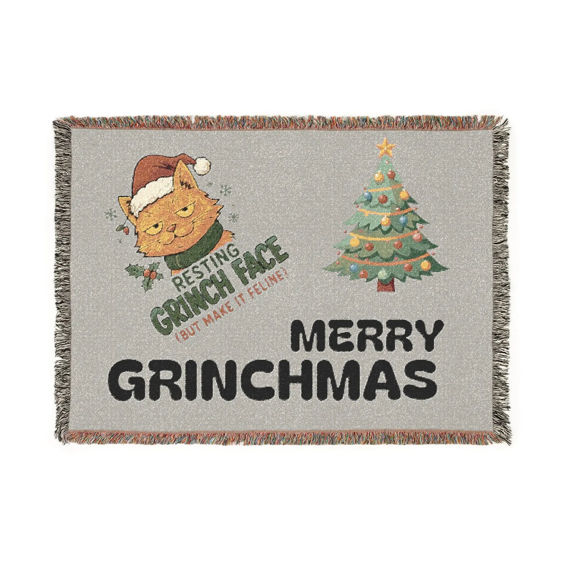 Woven Blanket - Merry Grinchmas Holiday Decor Printify