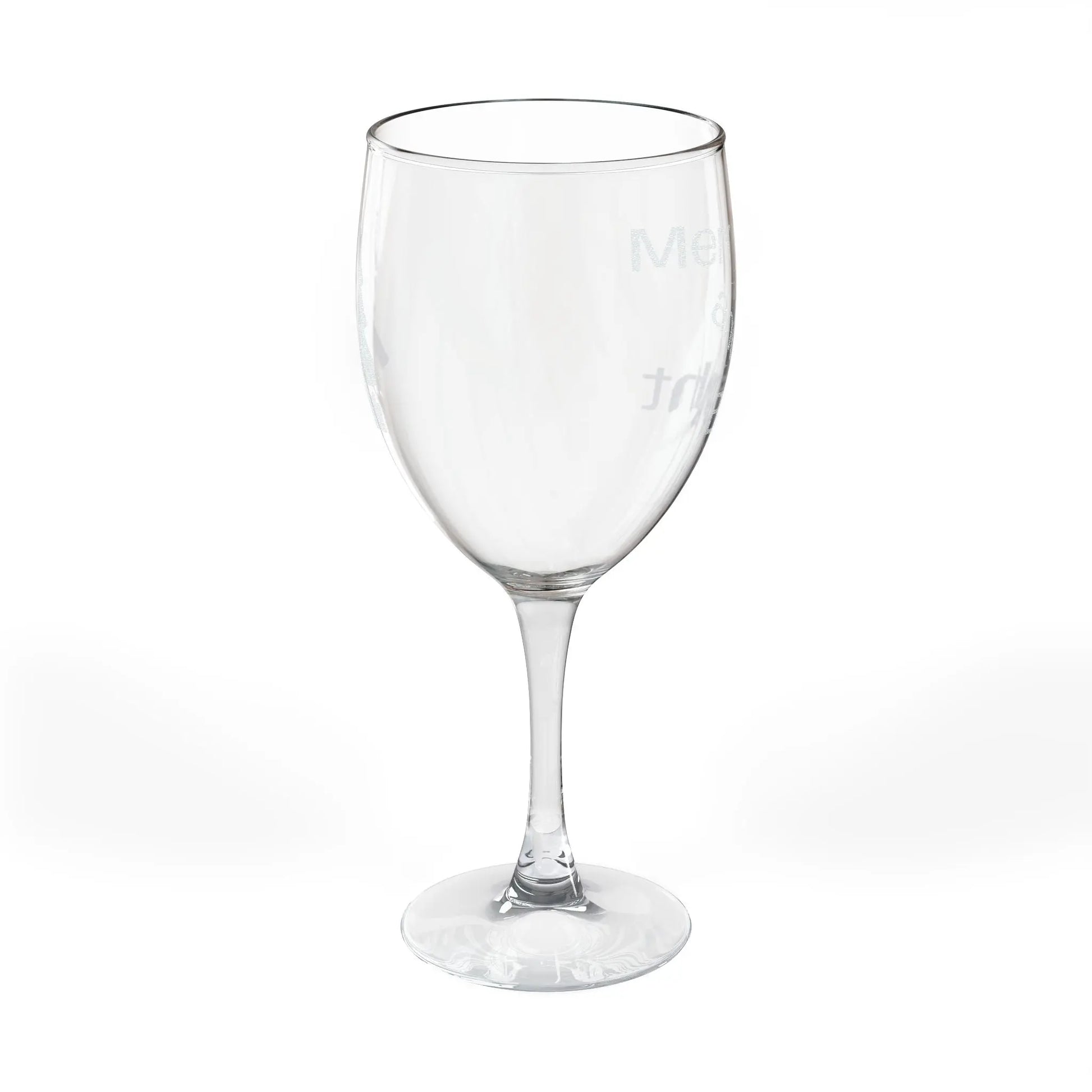 Engraved 'Merry & Bright' Holiday Wine Glass — 10.5 oz Printify