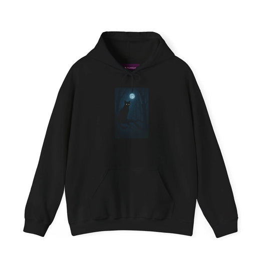 Mystical Cat Hoodie, Cozy Sweatshirt for Cat Lovers, Halloween Wear, Gift for Animal Lovers, Comfortable Casual Fashion