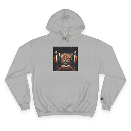 Retro Cat Lover Champion Hoodie - Now That's What I Call Cat Volume 1 Printify