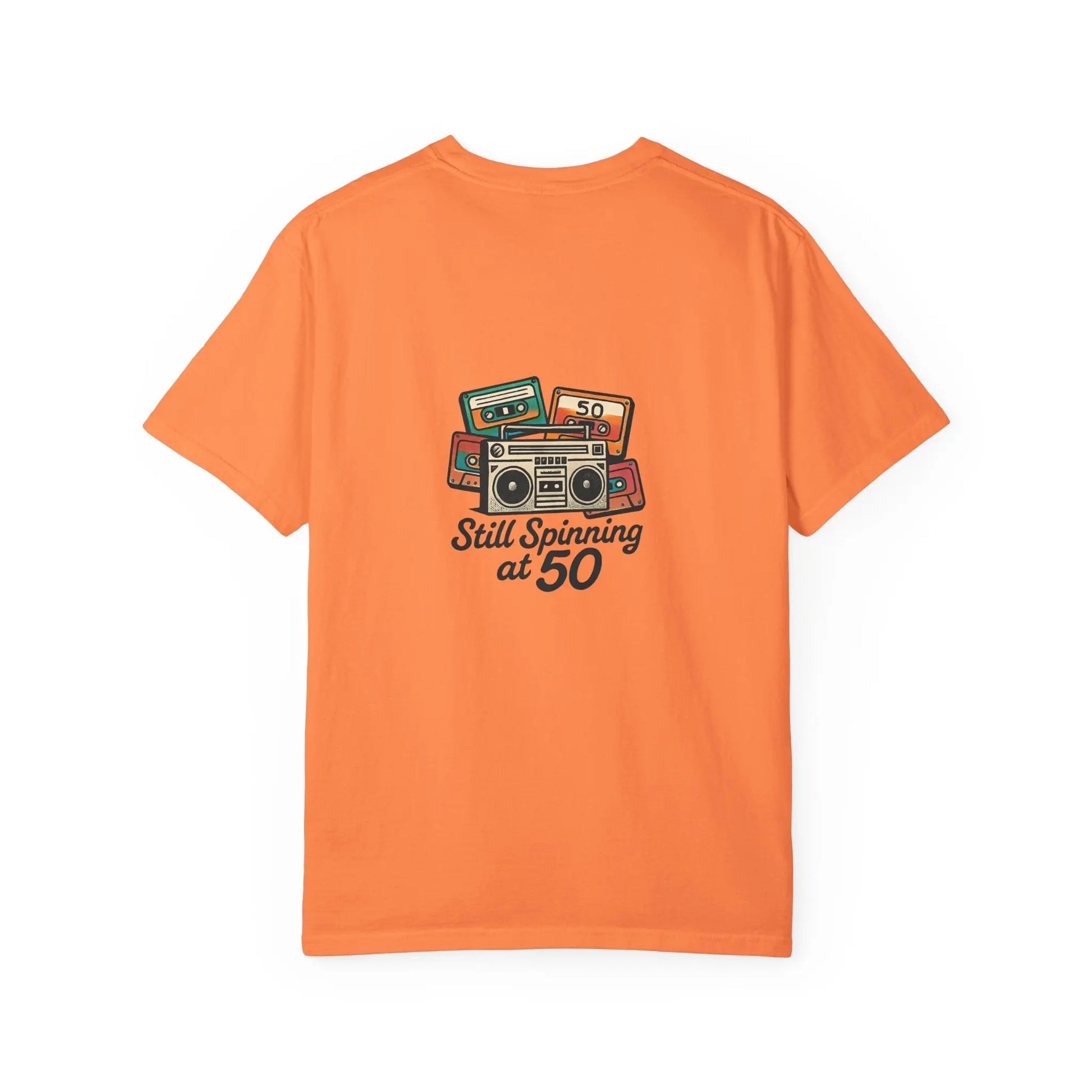 Crew T-Shirt - 'Still Spinning at 50' Retro Boombox Tee Printify
