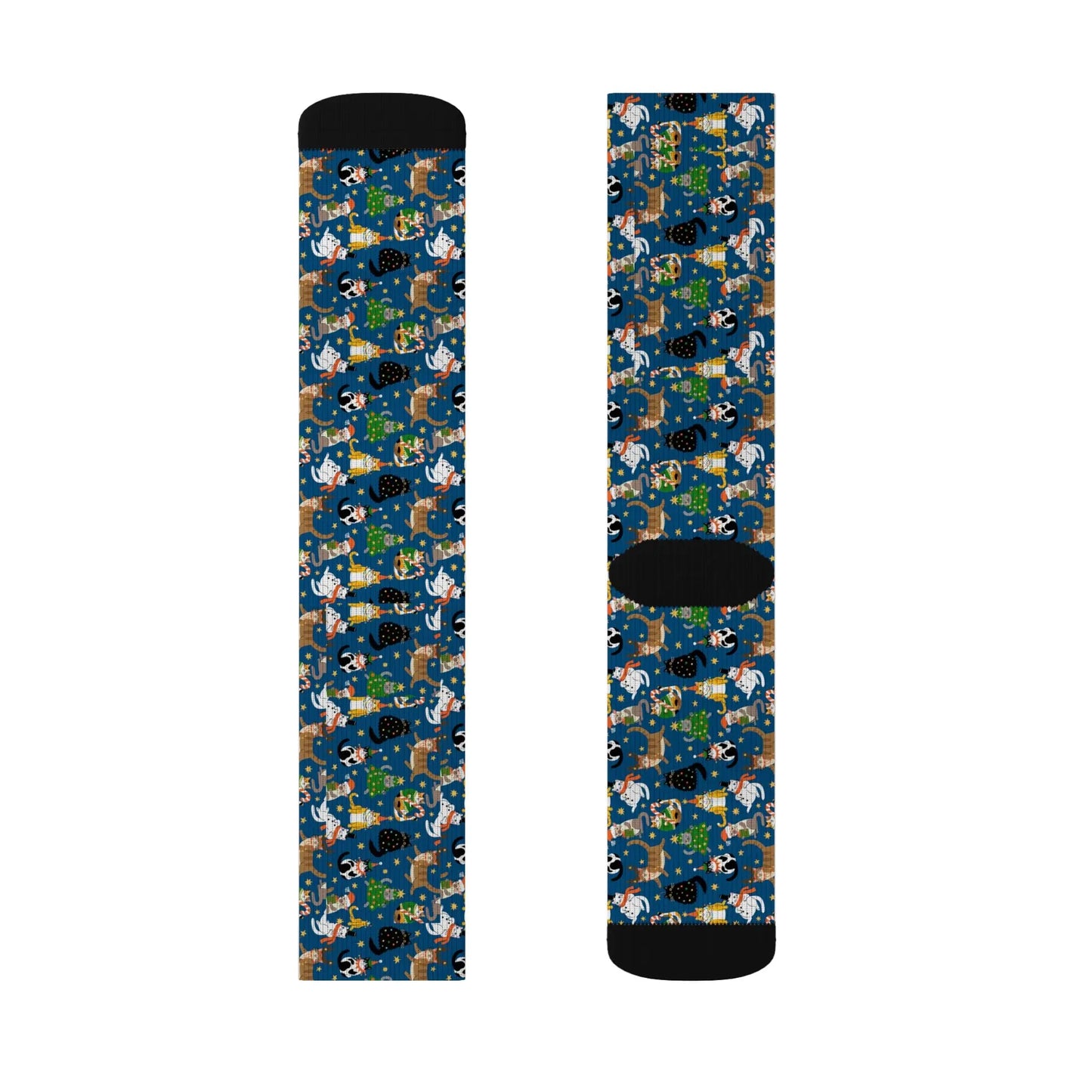 Cat Pattern Sublimation Socks Printify