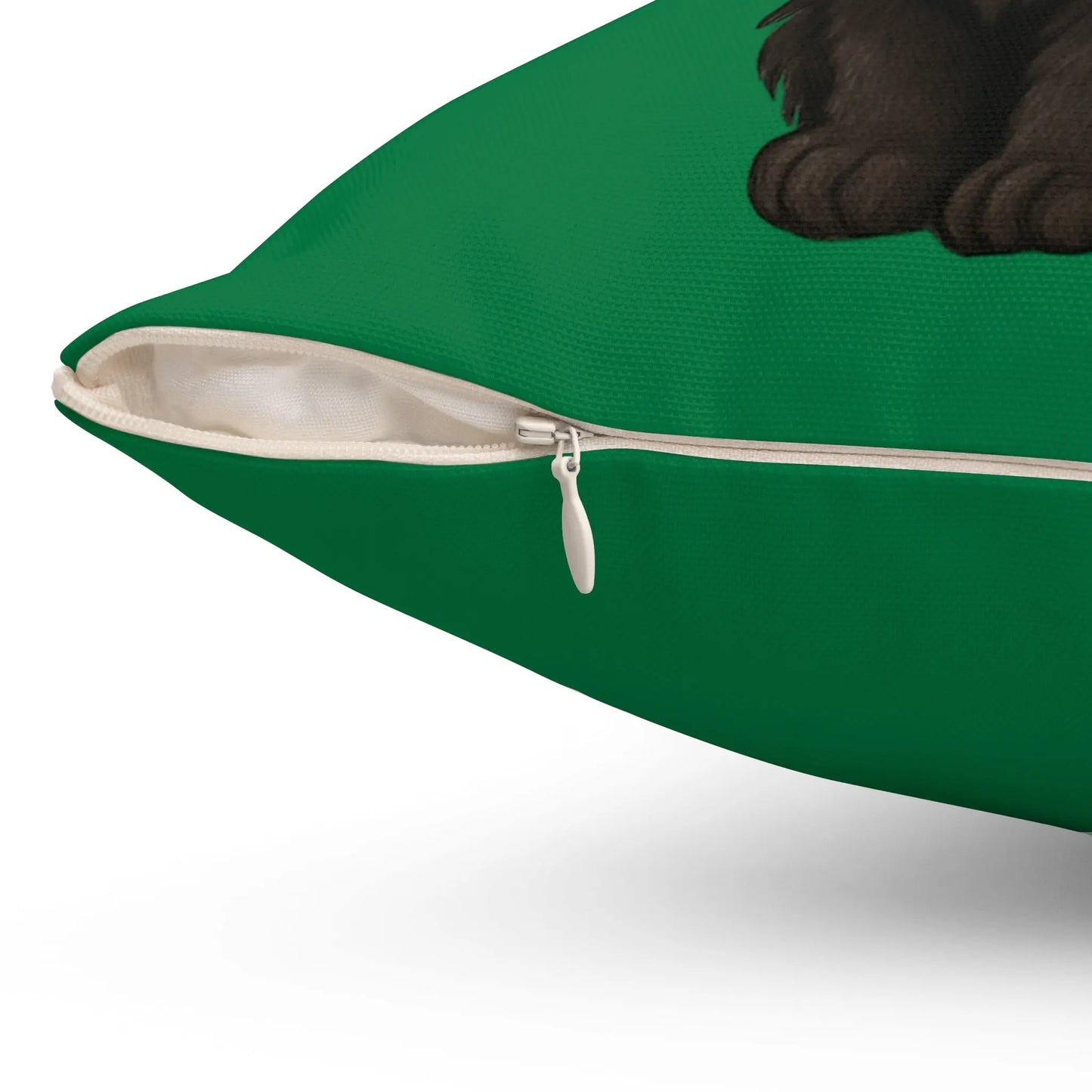 Christmas Cat Throw Pillow — Black Kitten in Santa Hat Holiday Cushion Printify