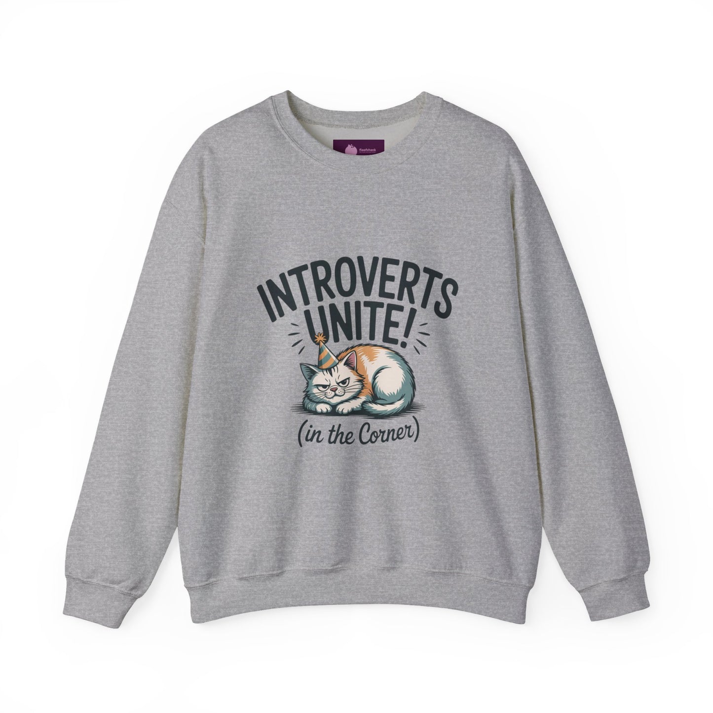 Introverts Unite (In The Corner) Sweatshirt | funny holiday shirt, party small talk jokes Printify