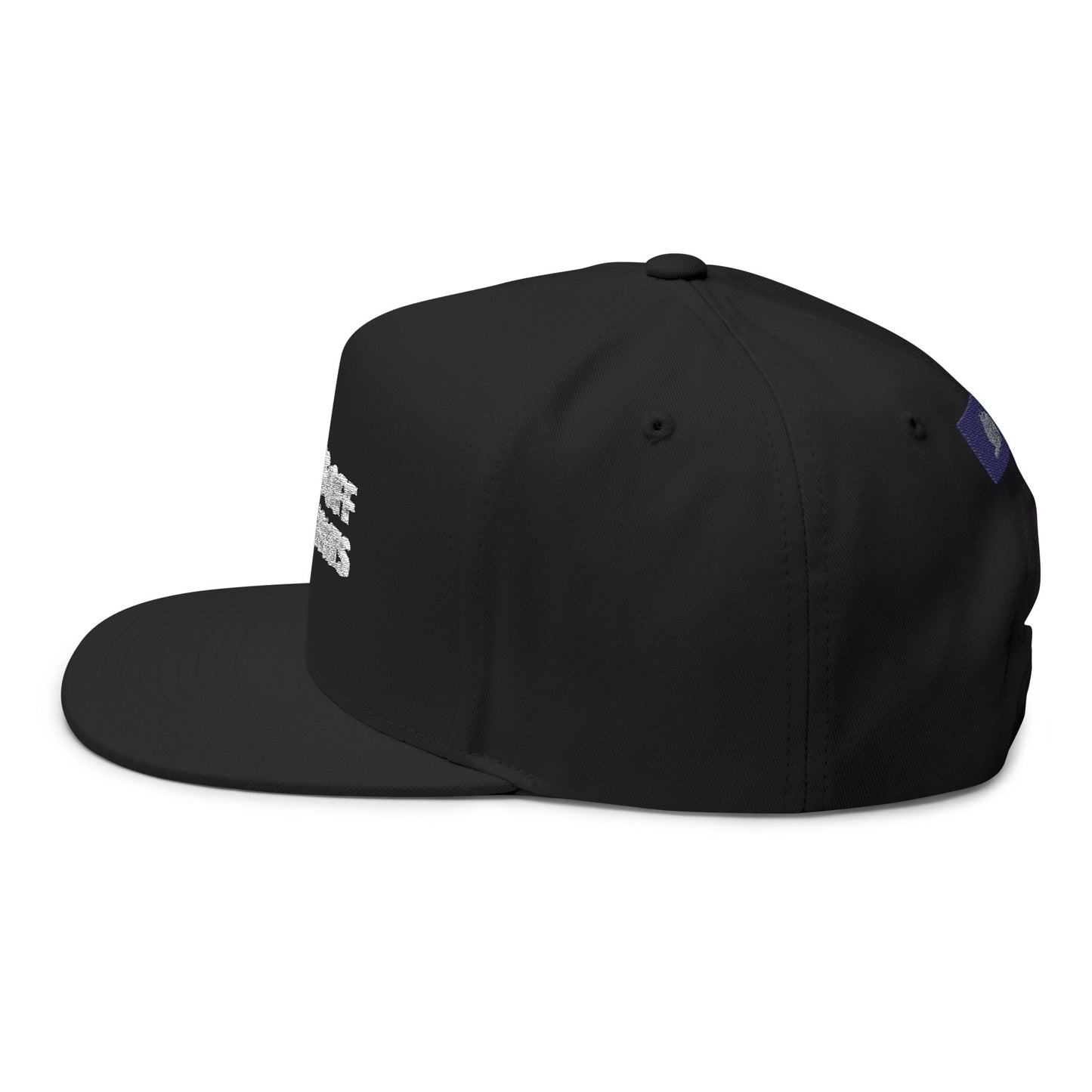 Paws Off My Rights Flat Bill Cap — Embroidered Cat Paw Freedom Hat