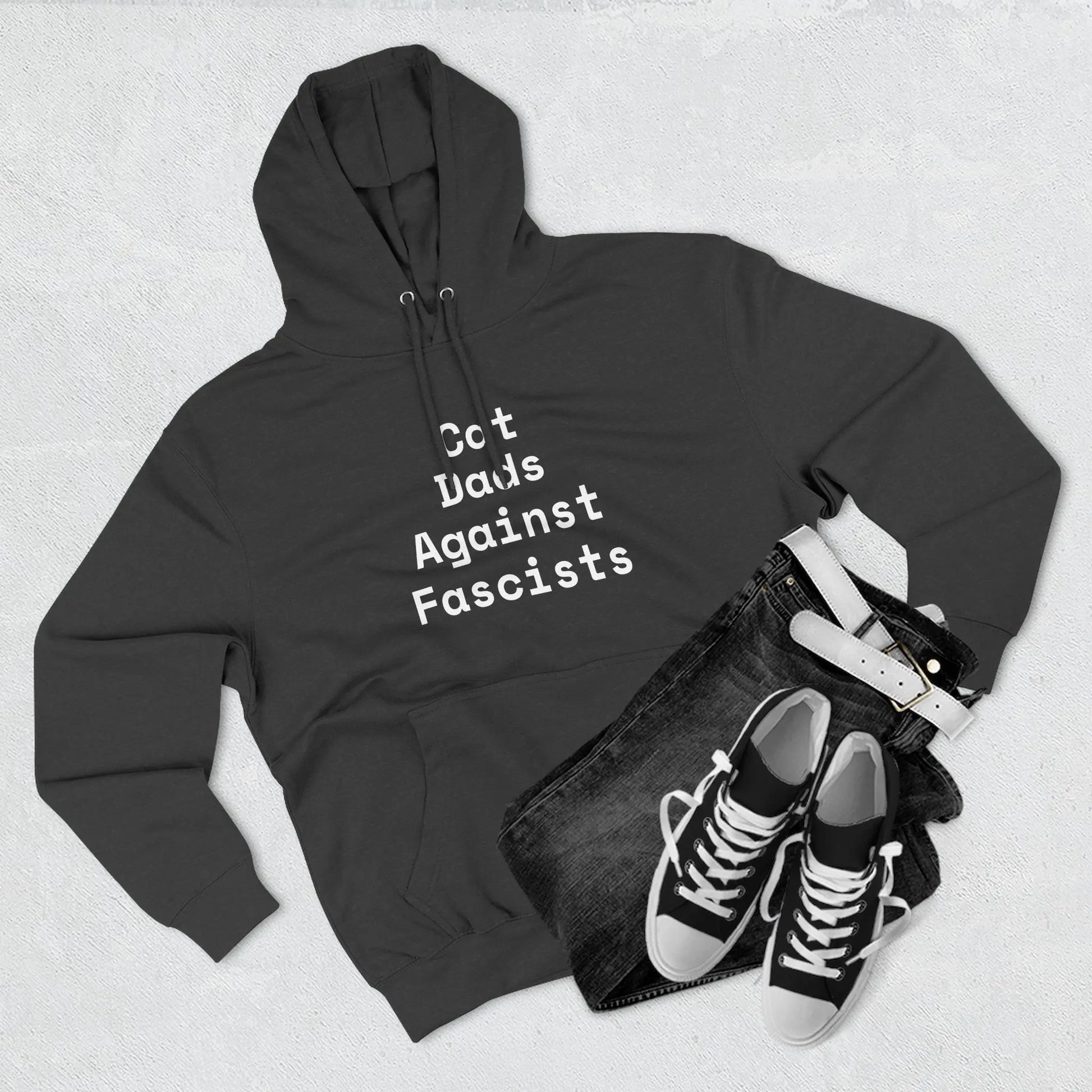 Cat Dads Against Fascists Hoodie Printify
